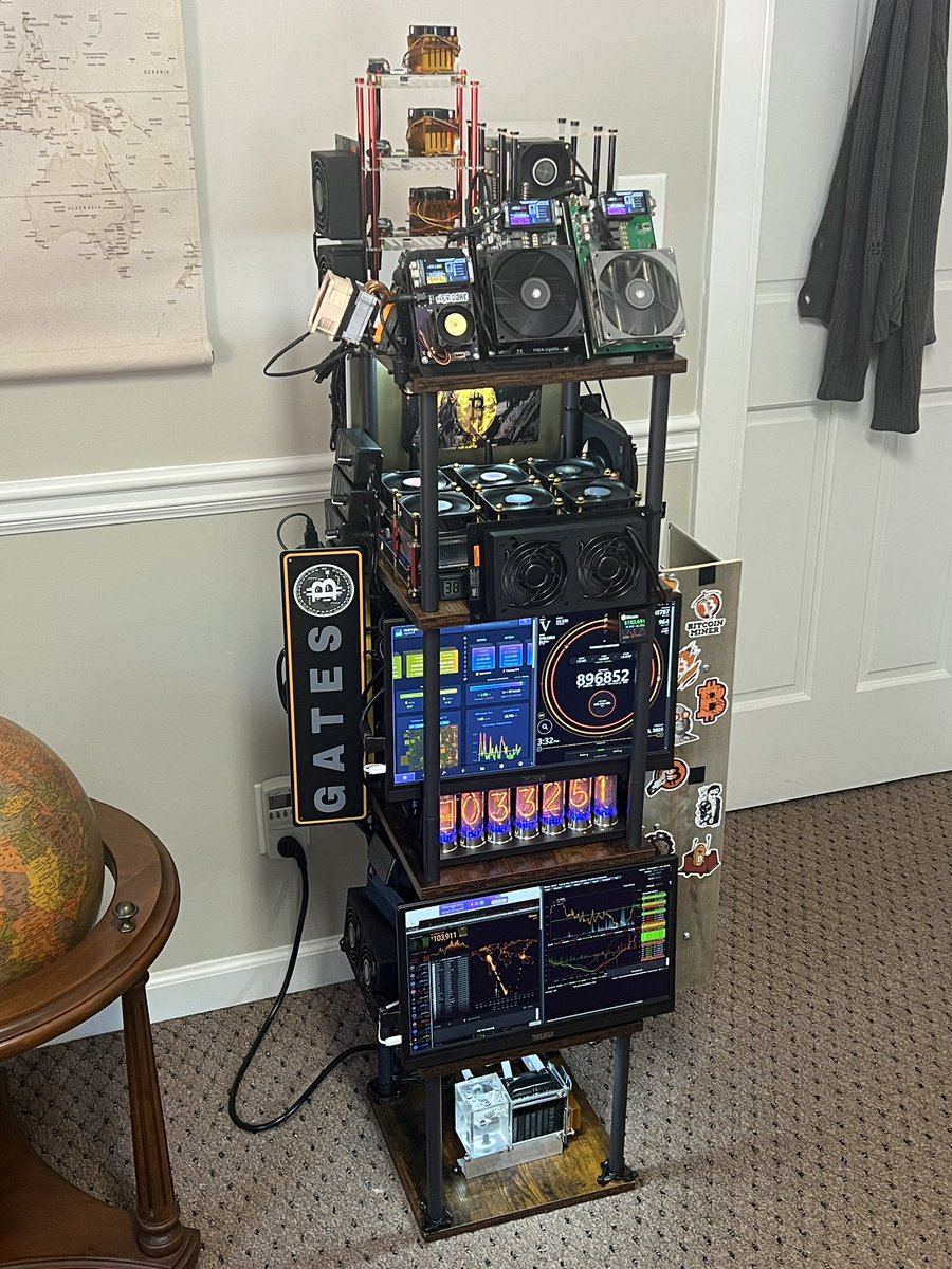 Bitcoin Mining Tower ⛏️ few more Bitaxe additions to go…