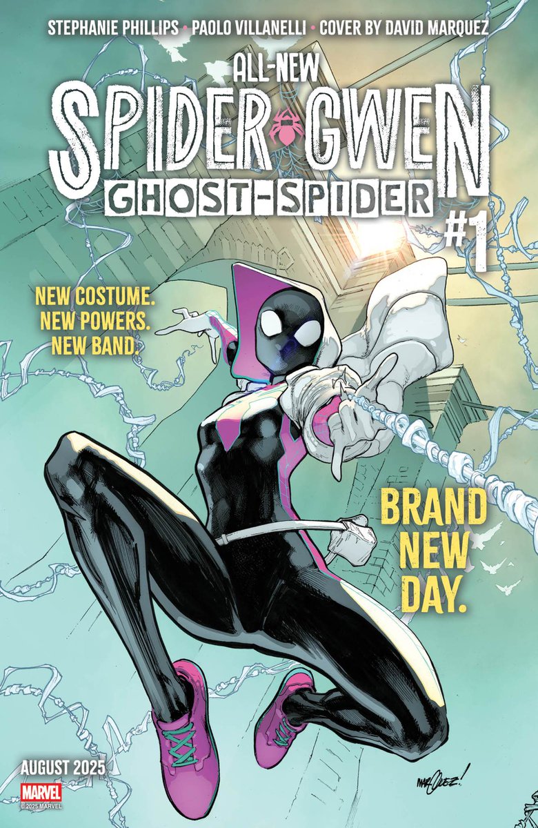 SpiderMan_Newz's tweet image. Spider-Gwen will be getting a new comic series called ALL NEW SPIDER-GWEN: GHOST-SPIDER

Releasing August 20th.