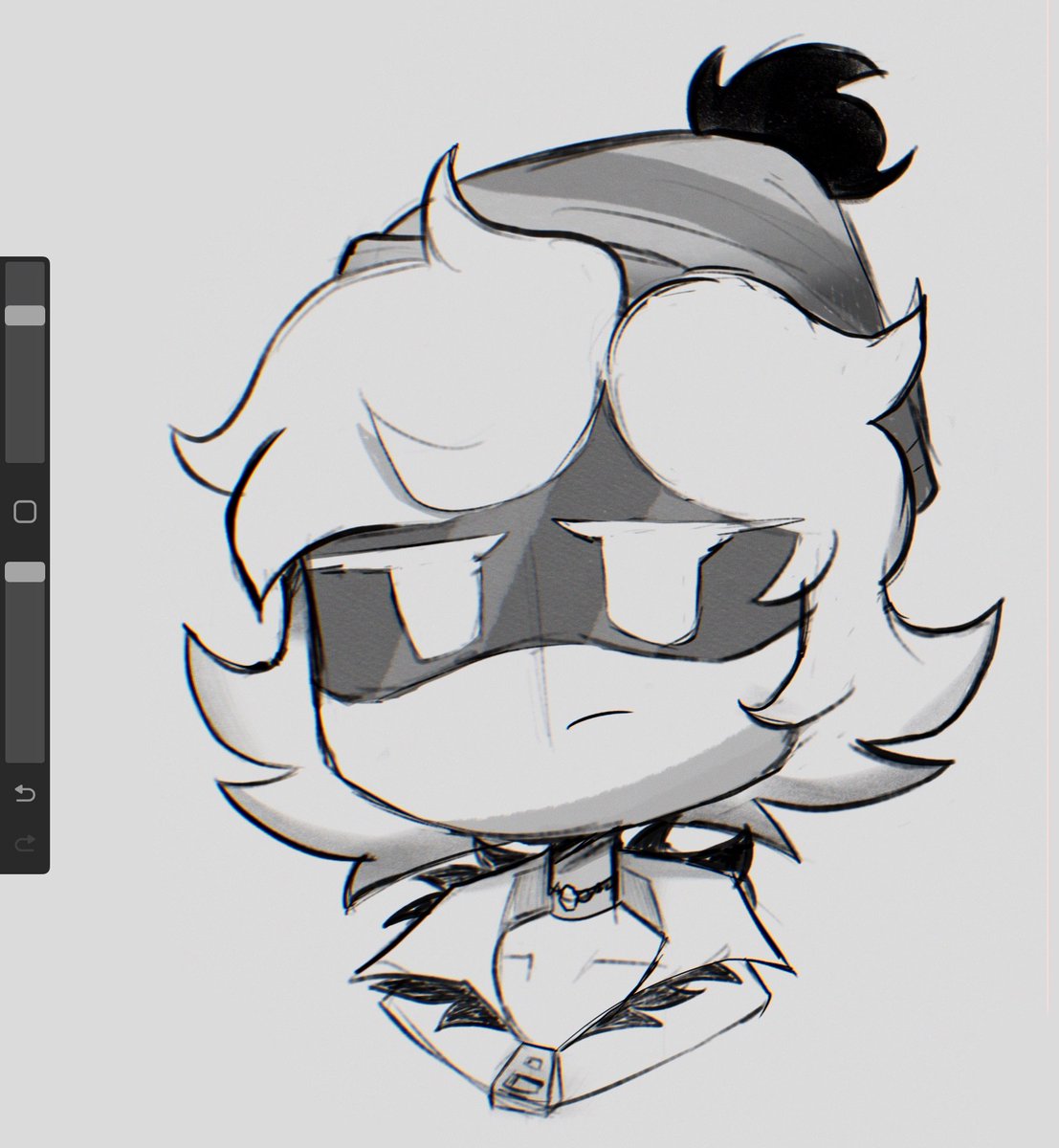 irregulord's tweet image. Experimenting with sketch brushes #murderdrones #murderdronesart #uzidooman