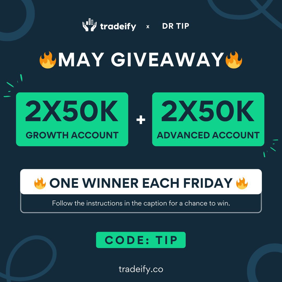 1MINUTETIP's tweet photo. IM GIVING AWAY 1 MORE 50Ks 

5/23 FRIDAY 

TO ENTER 

FOLLOW  👇  

https://t.co/uZ6plCJgy8…

1⃣ @1MINUTETIP @Tradeify @TradeifyTV 
2⃣ LIKE THIS POST ❤️
3⃣ RETWEET POST 🔁
4⃣ TAG 3 FRIENDS 
5️⃣COMMENT TIP 
6️⃣INTERACT W TIP POSTS

GOOD LUCK 🍀 https://t.co/7DlR33BObh