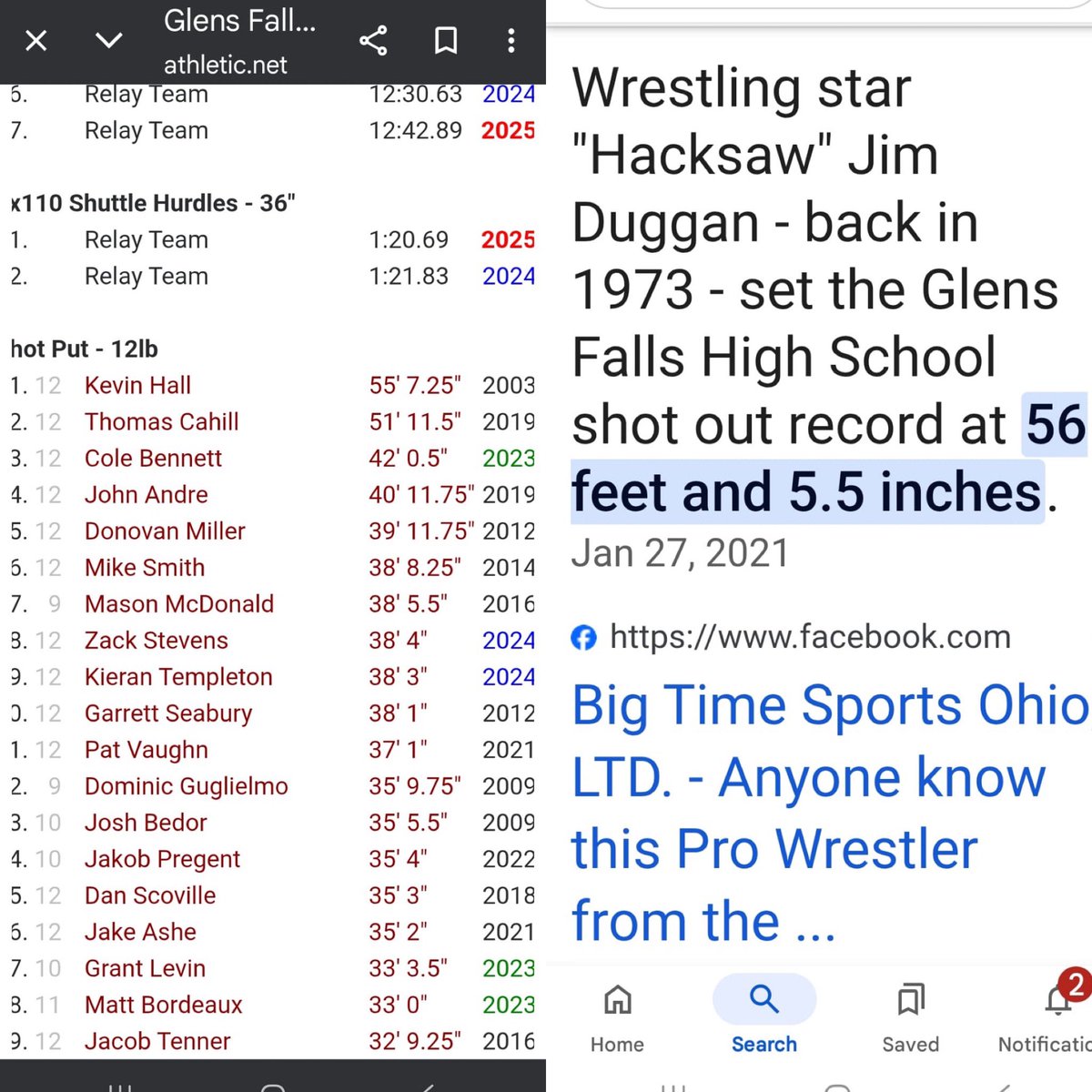 RealHacksawJim's tweet image. I just became aware, Glens Falls High School is so embarrassed that NO ONE has broken MY Shot-Put record in 52 years, they just dropped me out of the Record Books!!!! Shame!