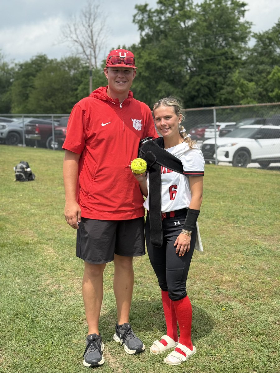 Today I pitched my 500th strikeout of my high school career! Thank you <a href="/TwistyM07/">Tristyn Mahanay 2026</a> for being an awesome catcher and my pitch caller <a href="/CoachFrancis_HU/">Will Francis</a> .  Semifinals here we come! <a href="/UTM_DFarmer/">UTM_DFarmer</a> <a href="/maddiebowlds/">maddie✨</a> <a href="/TopGun07AR1/">Top Gun 07 AR</a> <a href="/CoachFrancis_HU/">Will Francis</a> <a href="/k_sutherlandAR/">Kyle Sutherland</a> <a href="/SBLiveARK/">Arkansas High School On SI</a> <a href="/AllArkansasPrep/">All Arkansas Preps</a>