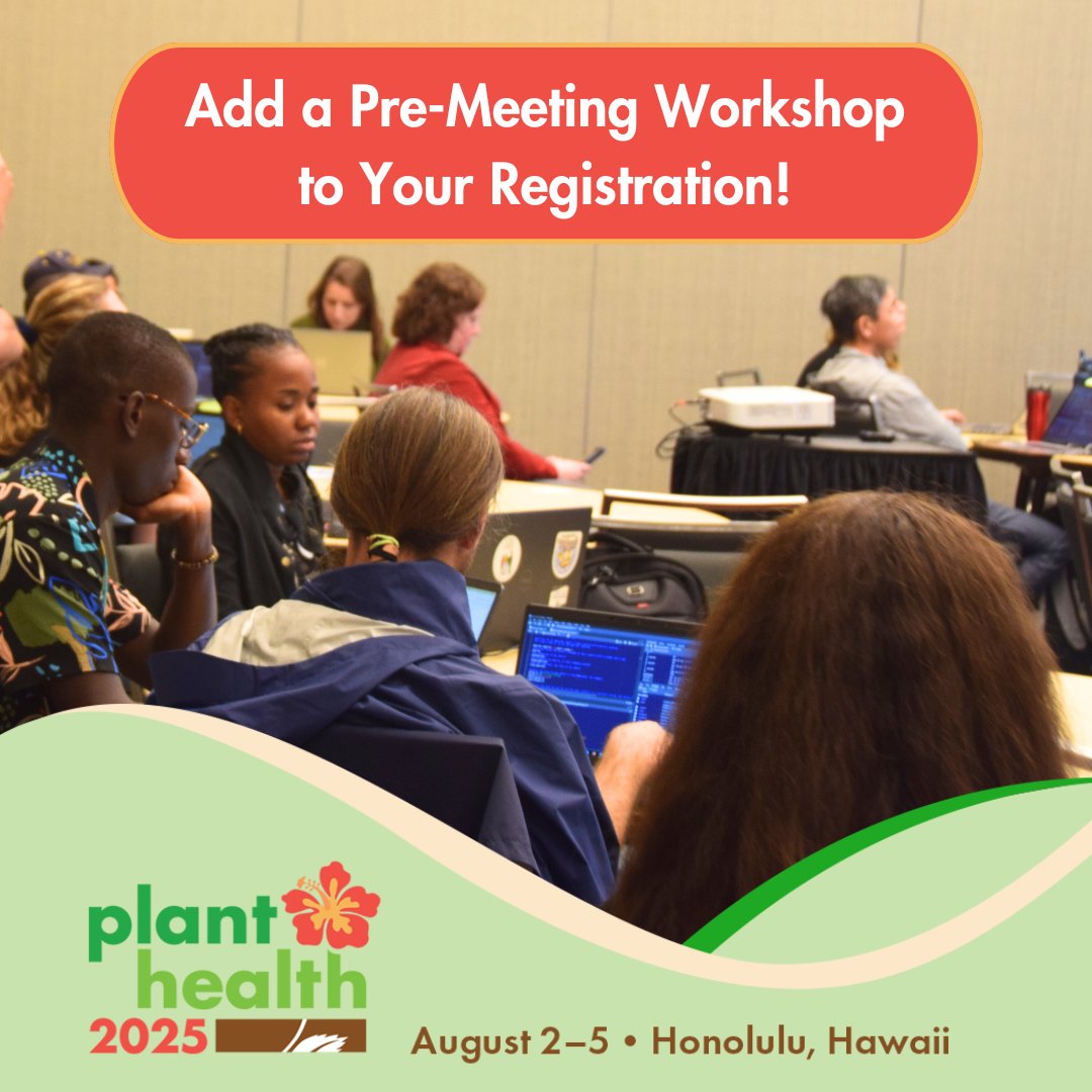 Seeking out more educational and networking opportunities at #PlantHealth2025? Add a pre-meeting workshop to your registration for even more quality programming.

Explore workshops and secure your spot: bit.ly/3YPfmvx

Advance rates end June 6!

#AdvanceRegistration