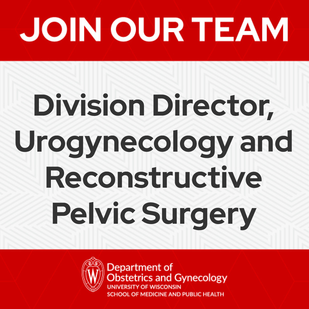 UW Dept. of Ob-Gyn (@wiscobgyn) on Twitter photo Join our team! The <a href="/WiscObGyn/">UW Dept. of Ob-Gyn</a> Division of Urogynecology and Reconstructive Pelvic Surgery is recruiting for a fellowship-trained URPS physician to join a busy clinical and academic practice. Learn more: obgyn.wisc.edu/careers Join our team! The <a href="/WiscObGyn/">UW Dept. of Ob-Gyn</a> Division of Urogynecology and Reconstructive Pelvic Surgery is recruiting for a fellowship-trained URPS physician to join a busy clinical and academic practice. Learn more: obgyn.wisc.edu/careers