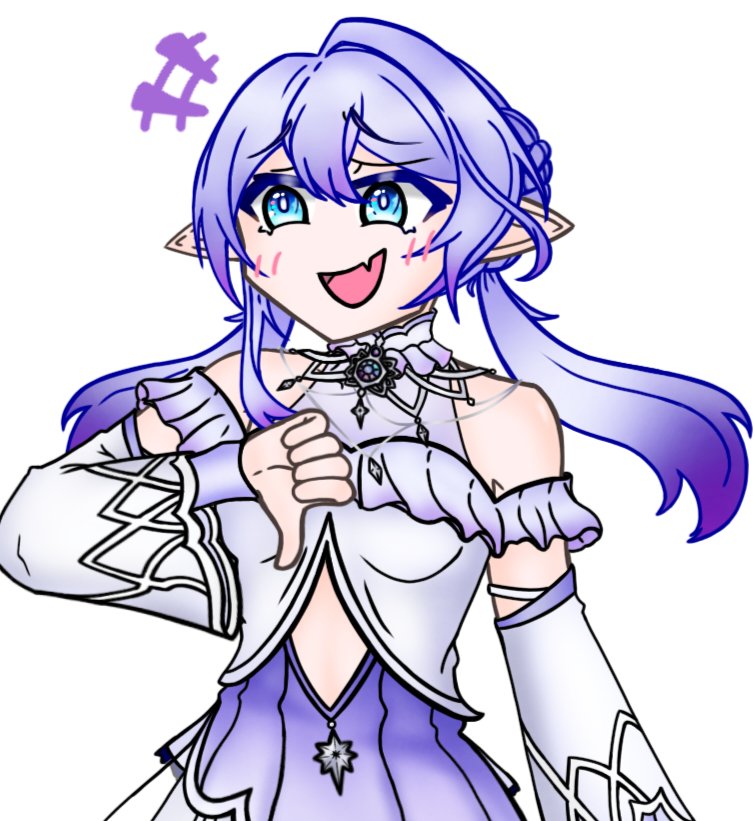 嘗試重新開始習慣新衣裝和新髮型的畫法ww 祝福蕾雅有朝一日可以打敗曾經各式各樣的困難並對著它說：“才這種程度嗎？雜魚~~~”
#WitchRheart