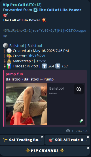 RohitTortuga1's tweet photo. $Ballstool #Ballstool
Ca:  4SNcdRyLhoX1r2jeve4Yp98k6yTjMijkQ82YXxsgpump
Prv:  https://t.co/zN6NGpIcUV https://t.co/bnHunhO2Zx