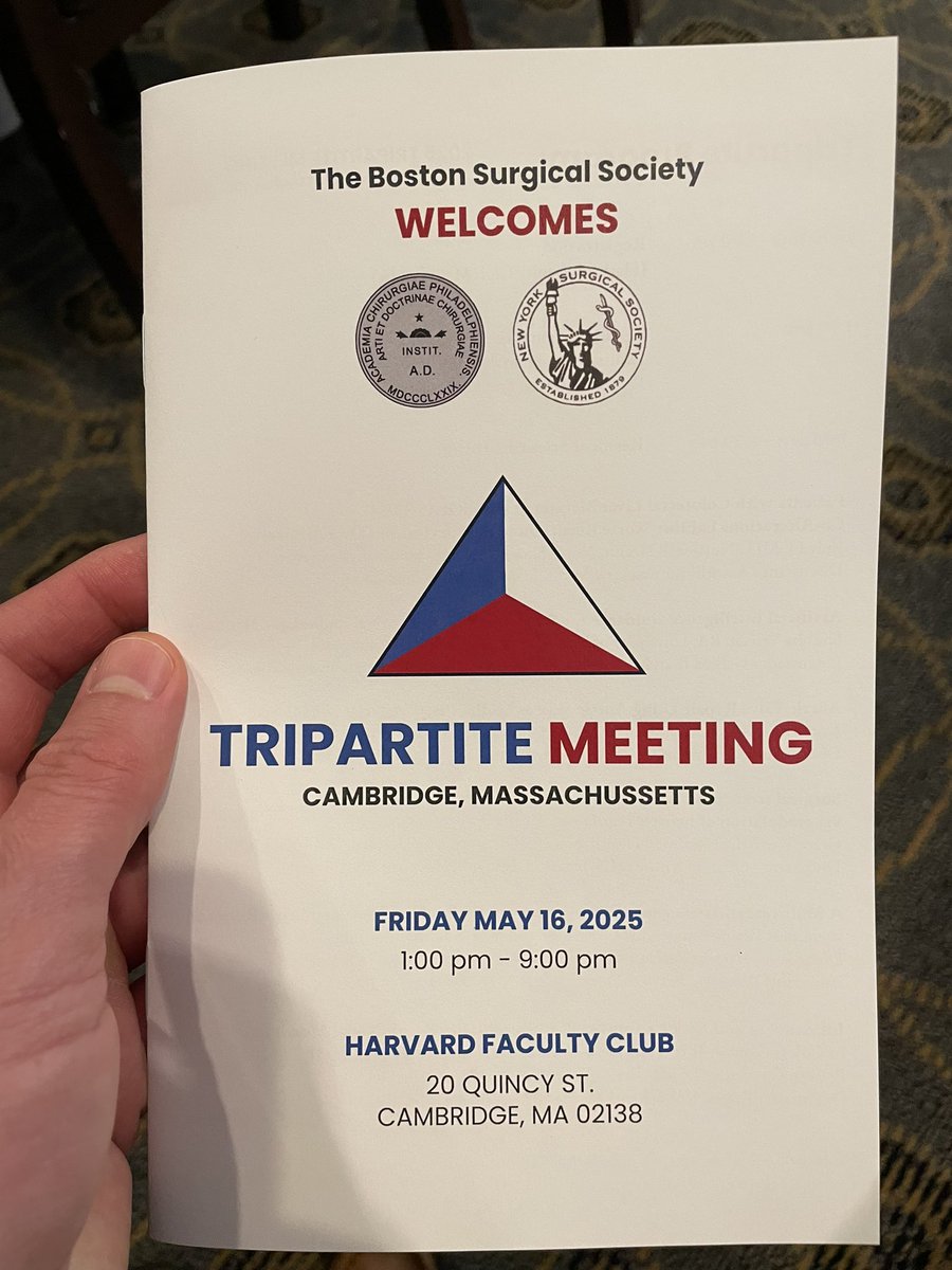 BostonSurgicalSociety (@bostonsurgical) on Twitter photo The Boston Surgical Society is proud to host the Philadelphia Academy of Surgery and New York Surgical Society for the 2025 Tripartite Meeting in Cambridge, Massachusetts. A phenomenal line up of research presentations, expert panels, and keynote speaker <a href="/cliffordkomd/">Clifford Ko MD</a> The Boston Surgical Society is proud to host the Philadelphia Academy of Surgery and New York Surgical Society for the 2025 Tripartite Meeting in Cambridge, Massachusetts. A phenomenal line up of research presentations, expert panels, and keynote speaker <a href="/cliffordkomd/">Clifford Ko MD</a>