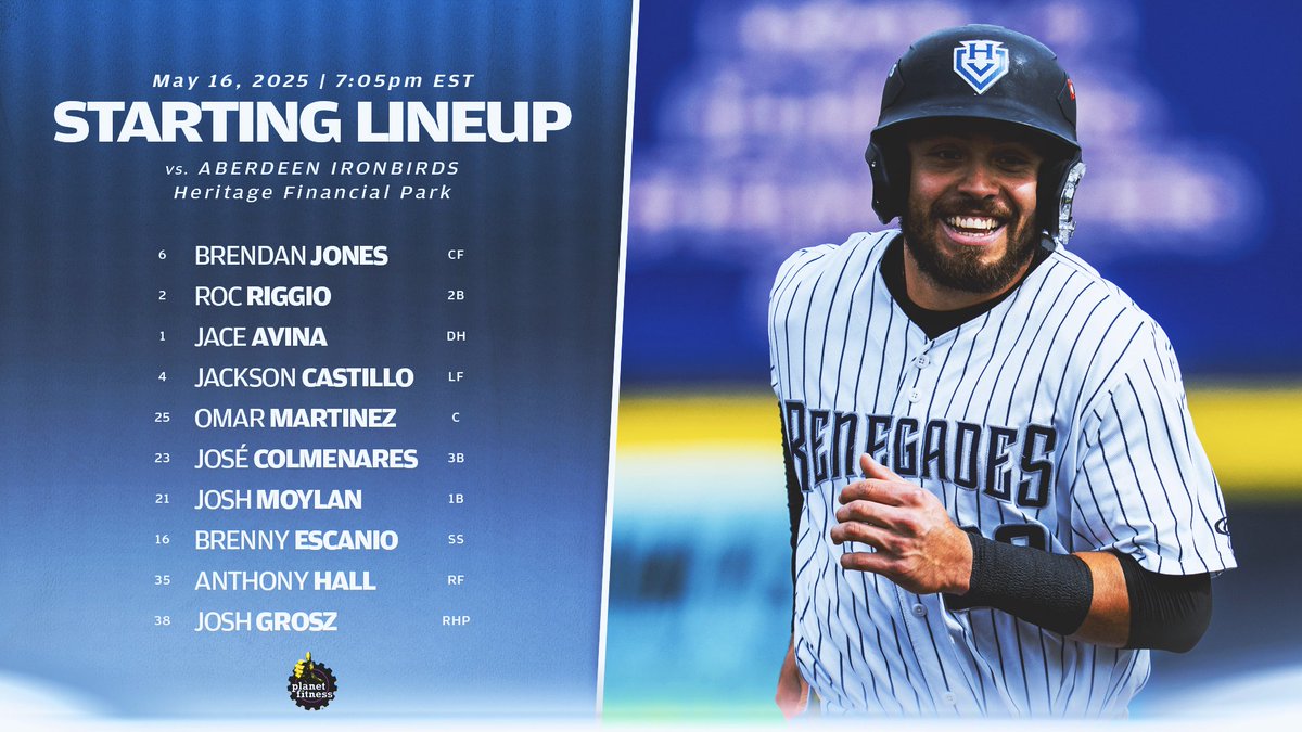 Let's groove tonight!

⏰7:05pm
📺MiLB.tv
📻Hvrenegades.com/broadcast