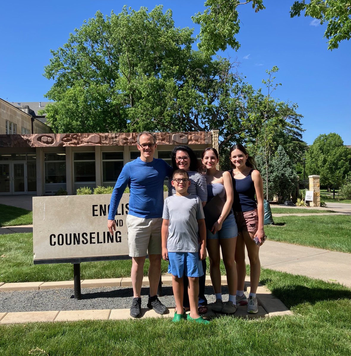 English Department (@englishkstate) on Twitter photo Online grad student Molly Andrade (MA '25) and her family enjoy campus with Phil Nel in advance of graduation today. Congratulations to all of the 2025 graduates, both on campus and online! <a href="/KStateArtSci/">K-State Arts and Sciences</a> Online grad student Molly Andrade (MA '25) and her family enjoy campus with Phil Nel in advance of graduation today. Congratulations to all of the 2025 graduates, both on campus and online! <a href="/KStateArtSci/">K-State Arts and Sciences</a>