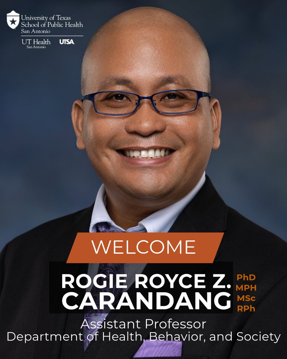 Welcome Rogie Carandang, PhD to the School of Public Health! 🎉 Carandang is a pharmacist, health researcher, and Asst. Prof. in Health, Behavior &amp; Society. His work spans global health, maternal/child health, and health equity innovations. bit.ly/3SHCOHq