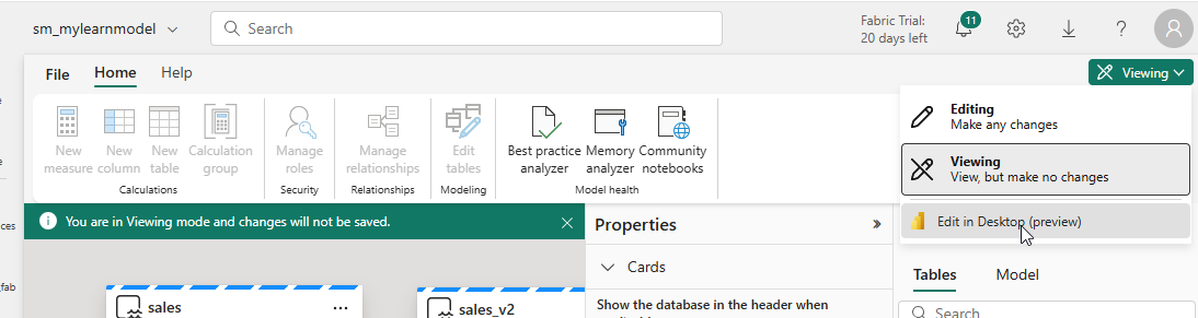 Edit a #PowerBI semantic model in the service with Desktop?!? This day just keeps getting better and better:) What will the #MicrosoftFabric team think of next? Awesome!