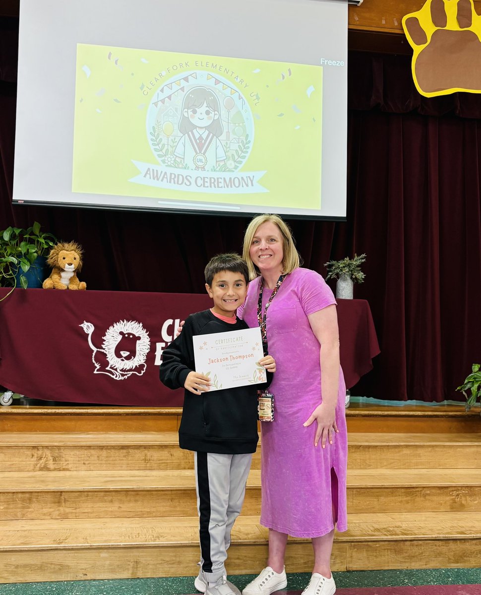 Proud of our <a href="/CFELISD/">Clear Fork Elementary</a>  UIL participants, coaches, and helpers! Students practiced for weeks in order to compete  in many different academic categories like creative writing, spelling, and music memory. What a great first year experience for our campus!