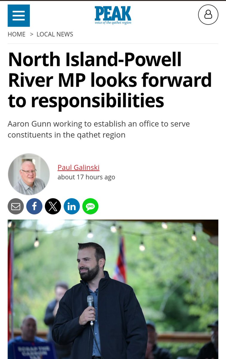 AaronGunn's tweet image. Ready to get to work! 🇨🇦

“I’m going to be a loud voice for the people of this riding... I’m going to try as much as possible, within our current system, to be an independent voice that is always putting the concerns and priorities of constituents first.&quot;

prpeak.com/local-news/nor…