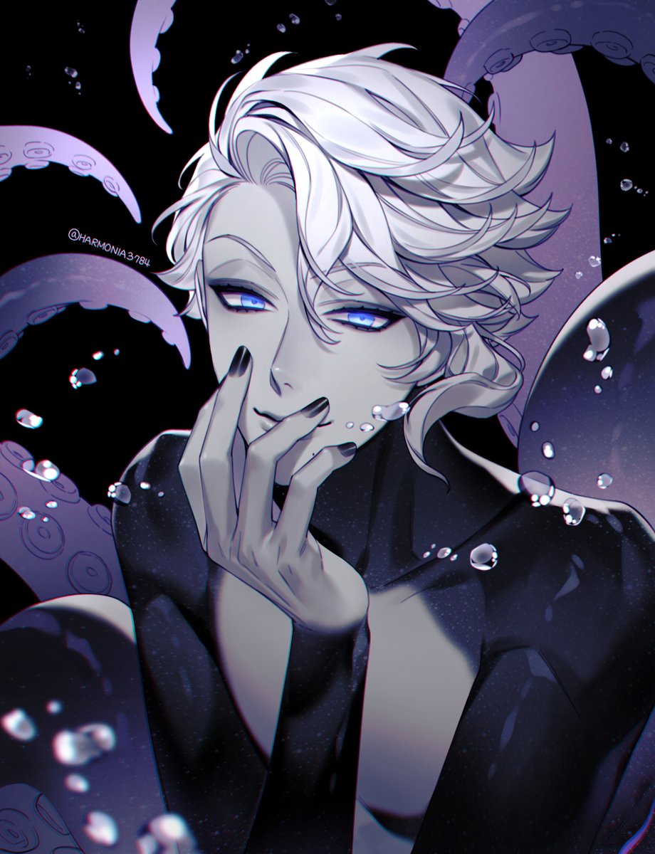 🐙인어폼 일 때 검은 손톱인거 너무 좋아하는 사람