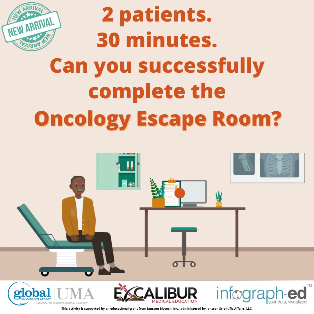 Can you help William and Alice? excaliburmeded.com/MM_Escape_Room

Grant from Janssen Biotech, Inc., administered by Janssen Scientific Affairs, LLC to bring this education to learners as well as our partners <a href="/infograph_ed/">Infograph-ed</a> &amp; @GlobalEducationGroup.