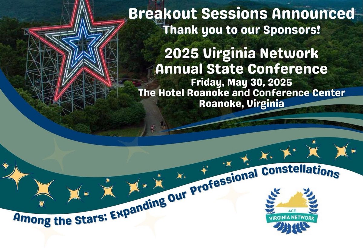 VirginiaNetwork's tweet photo. It’s almost time for the Virginia Network’s Annual Conference! We can’t wait to see you in The Star City on May 30, and an evening of networking at the Roanoke Star. We have announced the schedule of breakout sessions, the conference speakers and panelists. https://t.co/tdg0s53nHP