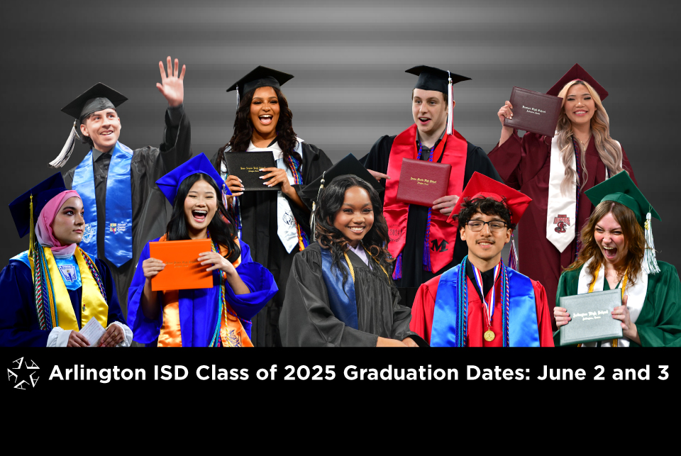ArlingtonISD's tweet image. Arlington ISD seniors are ready—are you? Find your #2025Graduation details, from schedules to live streams, here: aisd.net/district-news/….

🎓@ACCHSTitans, @ACHS_AISD and @BowiePtech graduations kick off May 17 with @TCCollege!