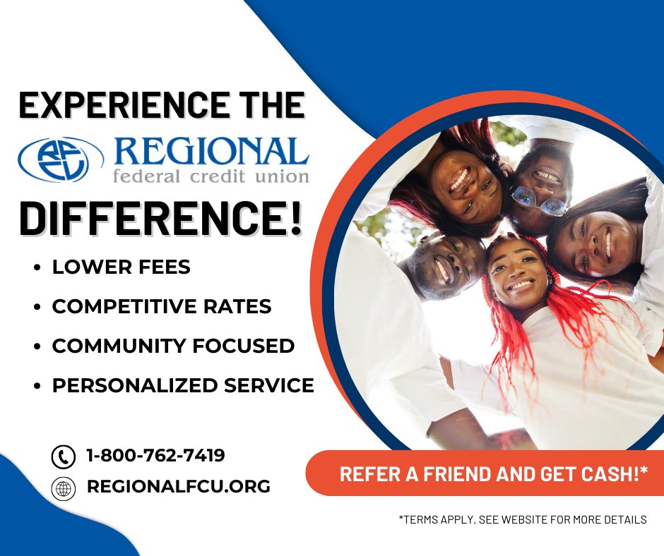 REGIONALFCU's tweet image. What is the REGIONAL difference? We&apos;re here to serve people, not profit. We&apos;re here to help you on your financial journey. Plus, refer a friend &amp;amp; get CASH!

LEARN MORE: bit.ly/43bJHFt
APPLY NOW: bit.ly/42BpfgR

#LakeCounty #PorterCounty #REGIONALDifference