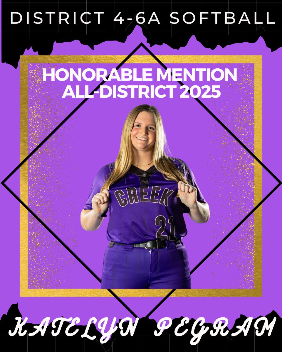 TimberCreekSB's tweet image. Congratulations to SR Holly Mahan,
SR Katelyn Pegram, and SO Ella Salazar on District 4-6A Honorable Mention!
#TCOD