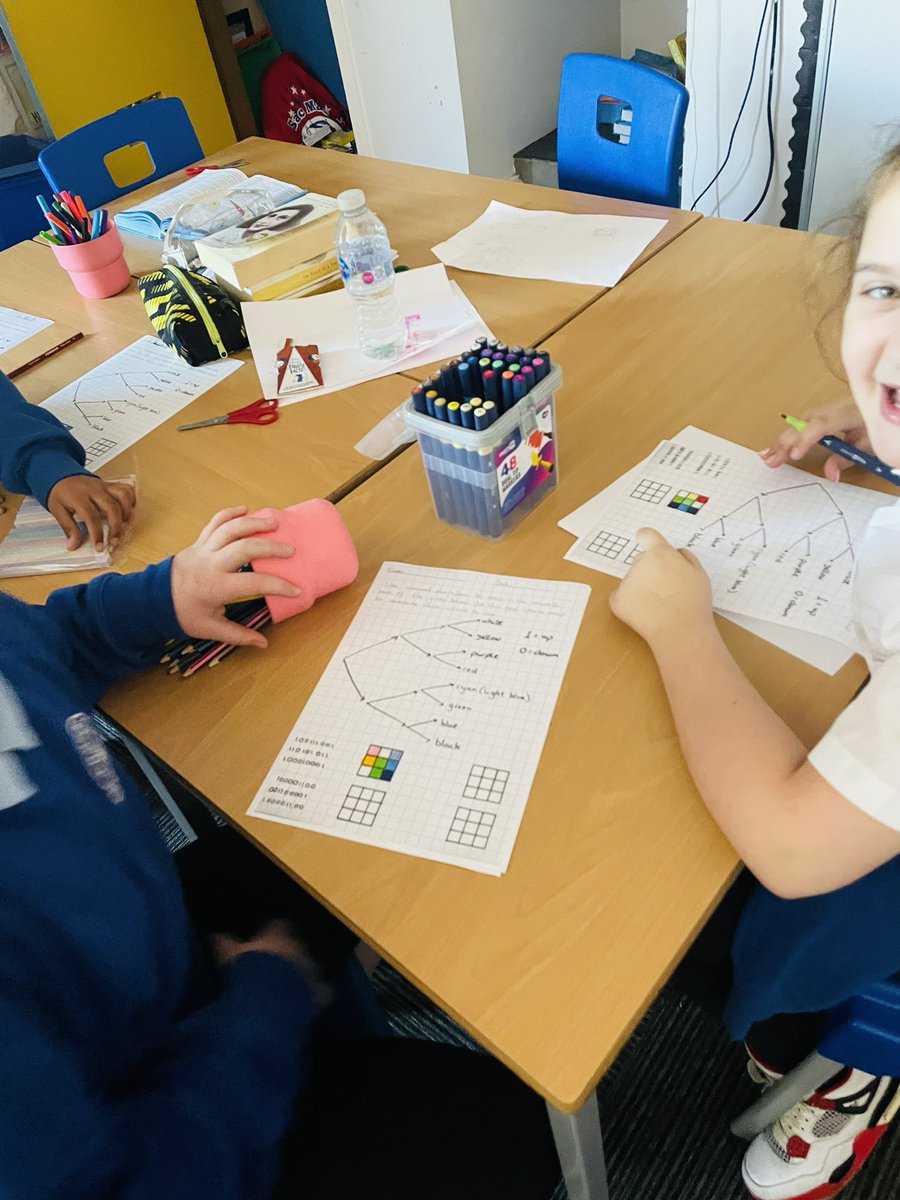 AddiewellPS's tweet image. P5 were introduced to the binary system today! We learned that everything on a computer can be represented by binary code then looked at one way binary code can be used to represent colours and created some pixel art.