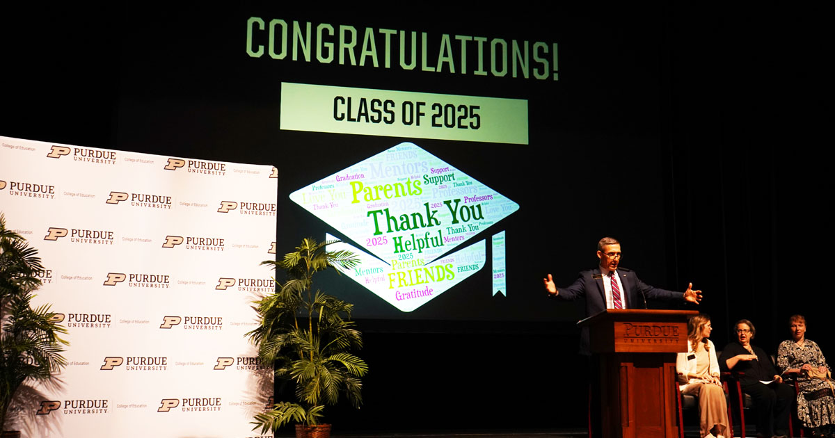 The College of Education is proud of all of our #Classof2025 #BoilermakerEducator graduates and we wish you the best as you take your #NextGiantLeap - congrats!! 🖤💛 🎓
#PurdueWeDidIt #PurdueEDU