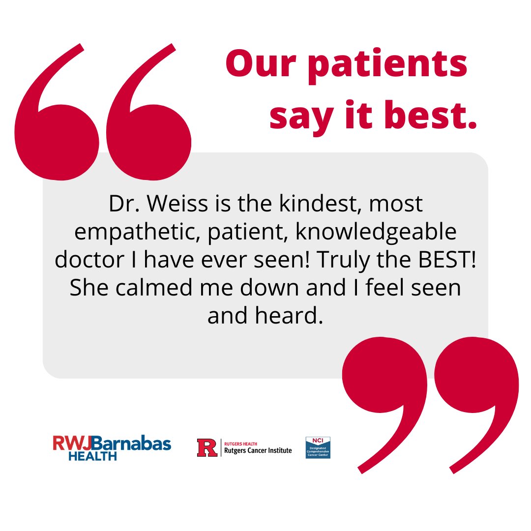 Rutgers Cancer Institute (@rutgerscancer) on Twitter photo Our patients say it best at <a href="/RutgersCancer/">Rutgers Cancer Institute</a>, #NJ’s only #National Cancer Institute – designated Comprehensive #Cancer Center!
#HealthCareHeroes <a href="/RWJBarnabas/">RWJBarnabas</a> Our patients say it best at <a href="/RutgersCancer/">Rutgers Cancer Institute</a>, #NJ’s only #National Cancer Institute – designated Comprehensive #Cancer Center!
#HealthCareHeroes <a href="/RWJBarnabas/">RWJBarnabas</a>