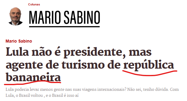o viralatismo é explícito