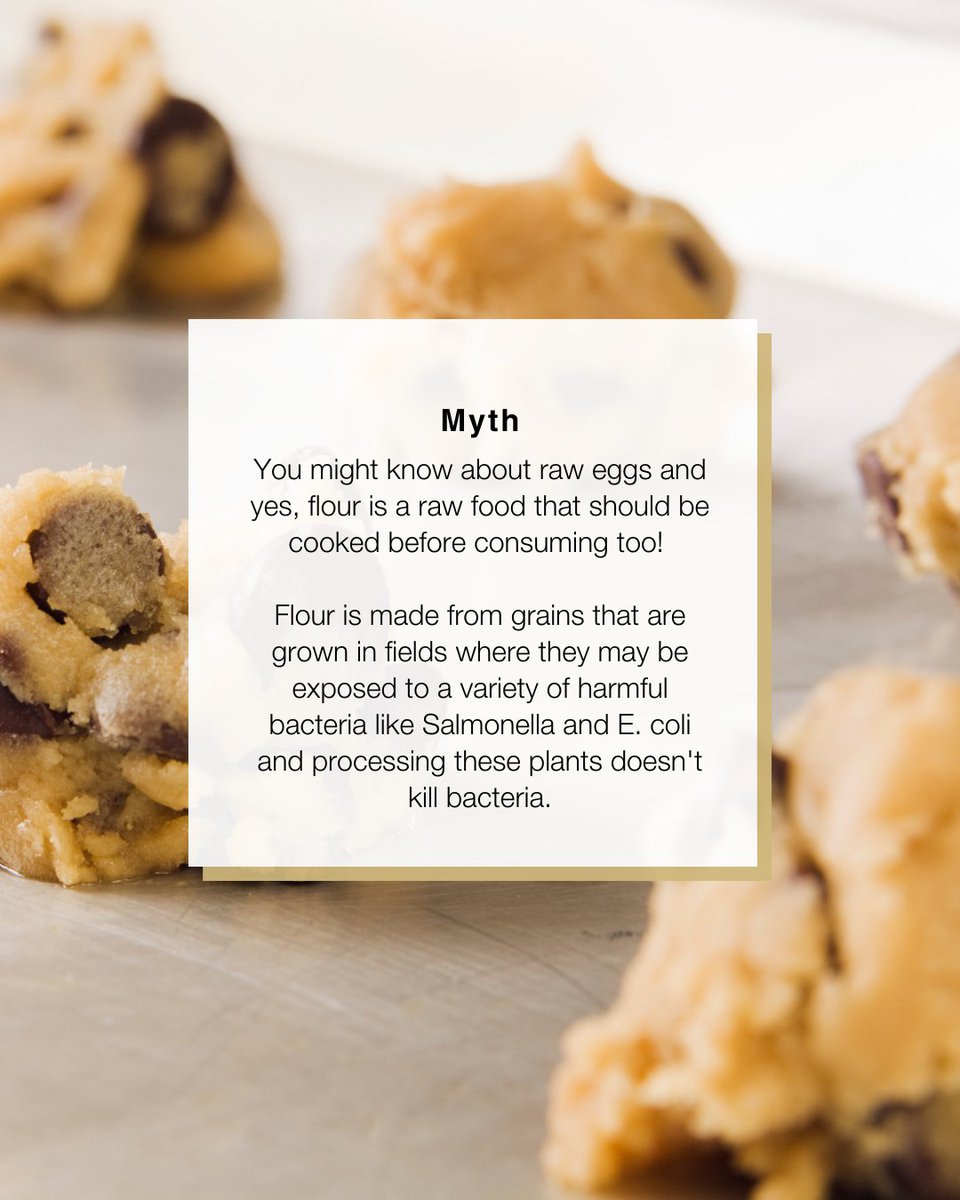 Raw cookie dough: a sweet treat or a hidden risk? 🍪 Find out what you might be missing! #MythOrFactFridays