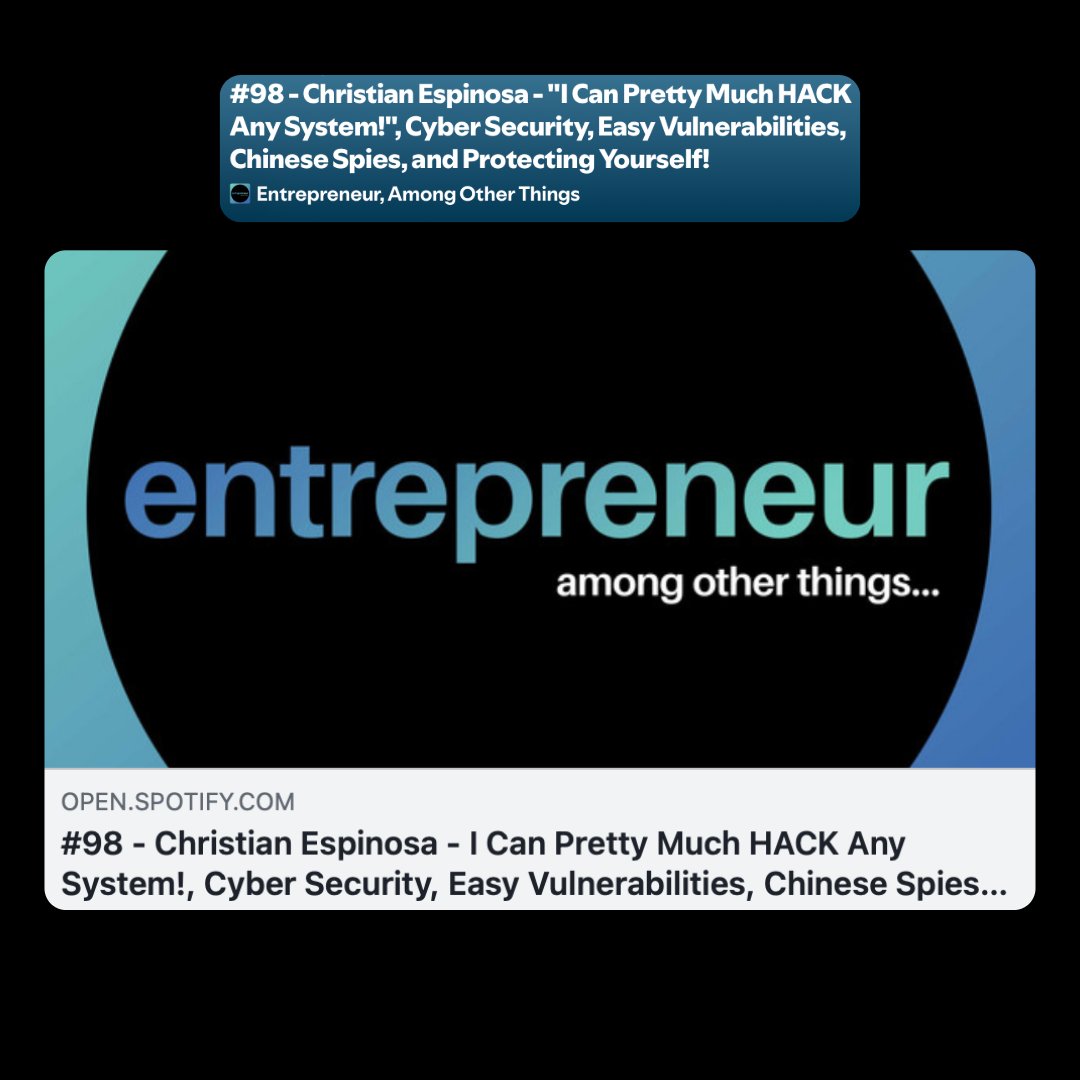 Ironracer's tweet image. I recently joined The Thoughtful Entrepreneur Among Other Things Podcast to discuss an incredibly passionate topic: cybersecurity that protects people, not just systems.
open.spotify.com/episode/61QCAD…
#MedTechSecurity #FDACompliance #Cybersecurity #CyberResilience #MedicalDeviceSecurity