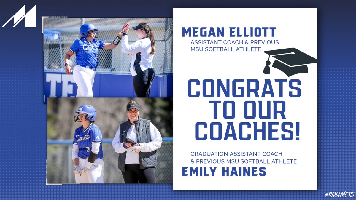 Comet Softball (@msucometssb) on Twitter photo Congratulations to our two assistant coaches on getting their master's degrees today! Congratulations to our two assistant coaches on getting their master's degrees today!