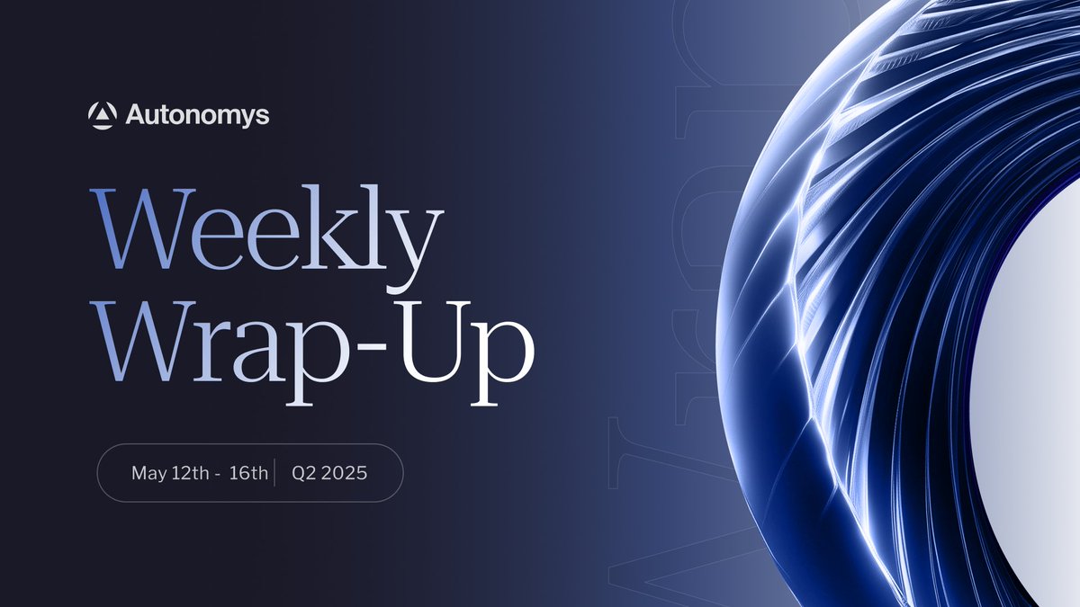 AutonomysNet's tweet image. Autonomys Weekly Wrap | May 12th – 16th
Progress continues to accelerate across all teams and initiatives as we gear up for our next major milestone: Mainnet Phase-2.

Here’s this week&apos;s community update:

🔧 Operations
 🔹 An impactful week at Consensus Toronto, engaging in…