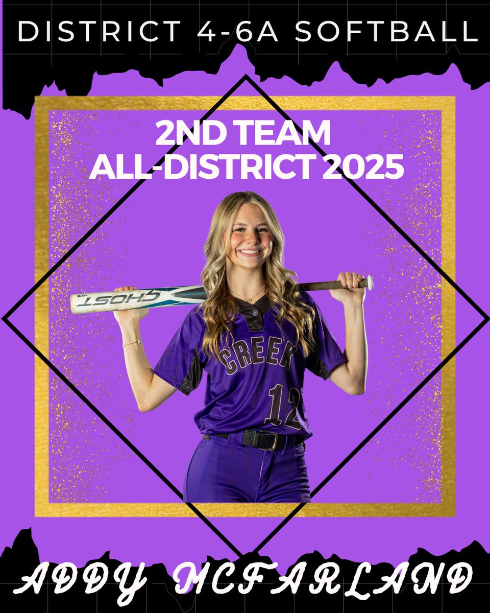 TimberCreekSB's tweet image. Congratulations to SR Payton Alexander, JR Addy McFarland, and FR Ava Thomas on District 4-6A 2nd Team!
#TCOD