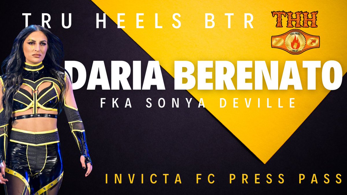 TruHeelHeat's tweet image. PREMIERING at 6:30PM ET, check out Tru Heels BTR w/@TheDariaRae f.k.a. #WWE's Sonya Deville on her @InvictaFights Commentating Debut &amp;amp; if she will make a possible @ThisIsTNA appearance.

Set your notifications to on! #InvictaFC 
youtube.com/watch?v=yYVRdy…