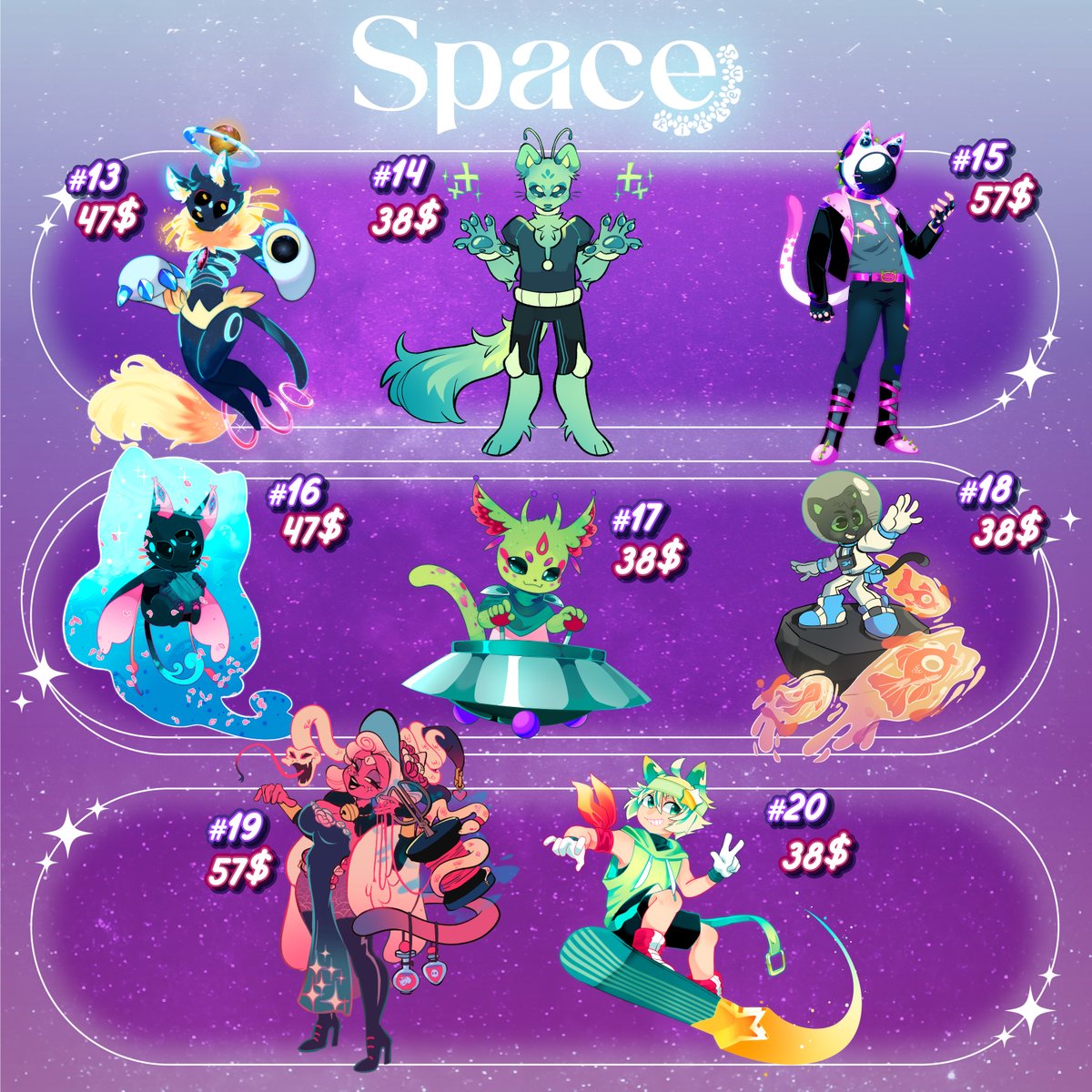 Parliy's tweet photo. Space Kittens ADOPTS! Collab with friends! 

📌Only accept Paypal
• If anyone is interested send me a DM!
• Once purchased, you'll receive the actual size of the image!

📍Remember that you can only claim the adopt by DM! No other site📍 https://t.co/dpekunm1Pz