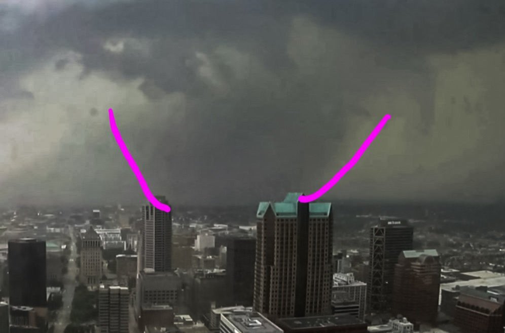 AUFanIThink's tweet photo. I just looked at the St Louis Tornado. Jesus Christ.

might genuinely have been one of the most terrifying tornadoes I’ve seen in a while.

Completely covered by rain. The advanced warnings likely saved a lot of lives today. https://t.co/Vo6wjEut1v