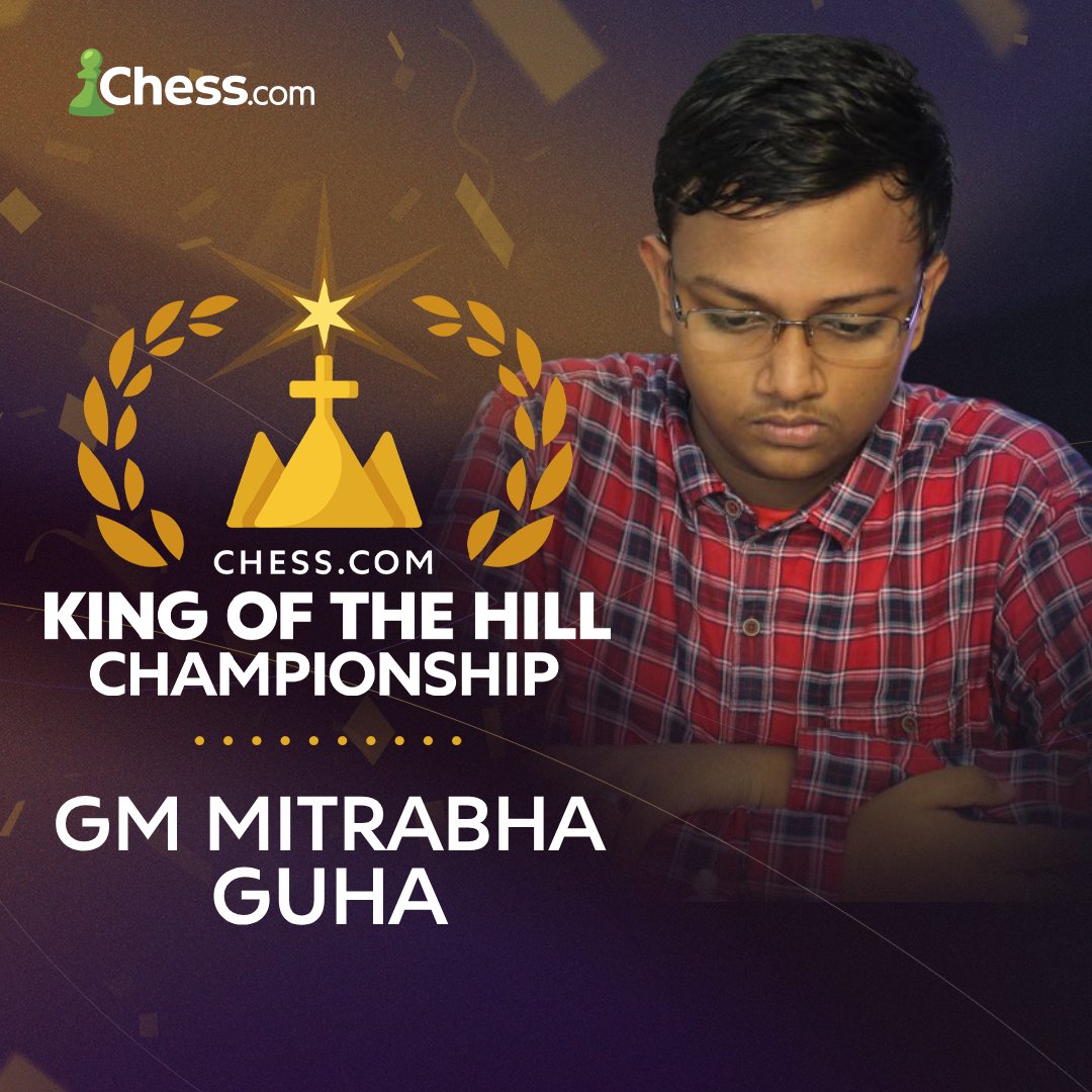 Playing it on 4h of sleep and he nailed it! Congratulations GM <a href="/MitrabhaGuha/">Mitrabha Guha</a> our new King Of The Hill👑⛰️