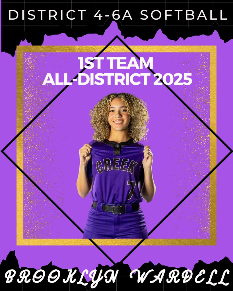 TimberCreekSB's tweet image. Congratulations to SR Cameron Stuhr, JR Brooklyn Wardell, and JR Isabel Miller on District 4-6A 1st Team!
#TCOD