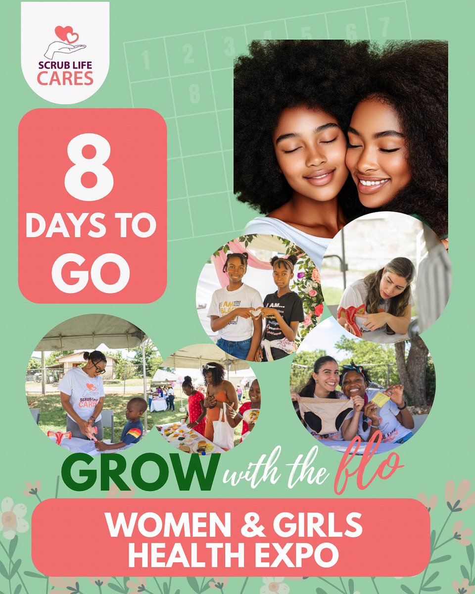 Just 8 days to go until our Grow With the Flo Health Expo!

🗓️ May 24 | ⛪ Cana Moravian | ⏰ 10AM–3PM

#GrowWithTheFlo #ScrubLifeCares #HealthExpo2025