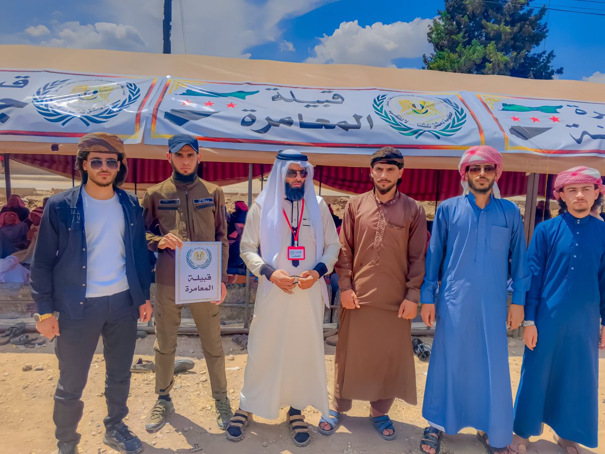 جانب من فعاليات مؤتمر القبائل والعشائر في مدينة #رأس_العين
 تحت شعار:
" لا للتقسيم ورفضنا القاطع لأي شكل من أشكال التطبيع أو التعاون مع ميليشيا قسد أو من يمثلها"
.وسيبقى ولاؤنا لله. 
#الجزيرة_عربية
#قبيلة_المعامرة