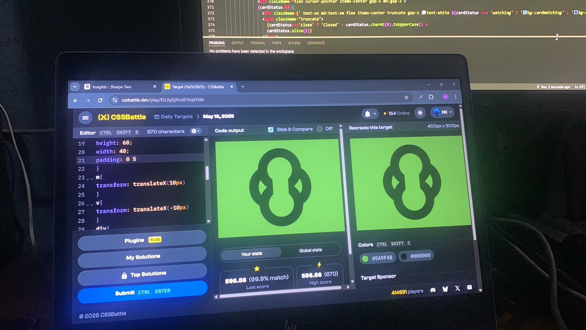 LotusesK's tweet image. Today’s update. My first time not getting 100% on the daily challenge 😔 — yeah i know I suck but 99.9% is such a tease😂.
We go again tomorrow 🤝🏾