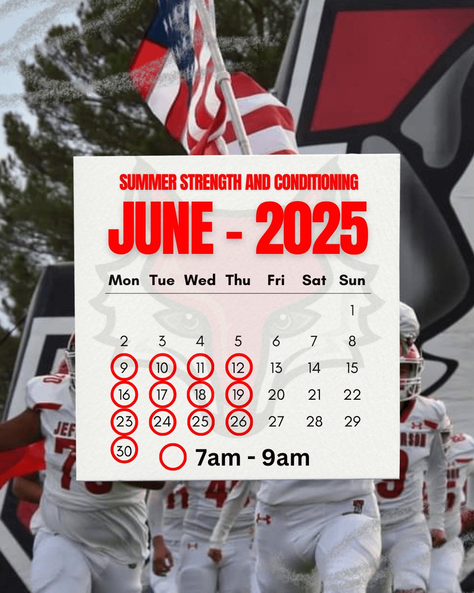 Coach T. Martinez (@lajefffb) on Twitter photo Make plans. End of Spring Ball brings Summer Strength & Conditioning. Let's keep working and getting better.
<a href="/EPISDathletics/">EPISD ATHLETICS</a> <a href="/viva_lajeff/">J/S Silver Foxes</a> <a href="/DrTinajeroEPISD/">Dr. Josefina V. Tinajero PK-8</a> Make plans. End of Spring Ball brings Summer Strength & Conditioning. Let's keep working and getting better.
<a href="/EPISDathletics/">EPISD ATHLETICS</a> <a href="/viva_lajeff/">J/S Silver Foxes</a> <a href="/DrTinajeroEPISD/">Dr. Josefina V. Tinajero PK-8</a>