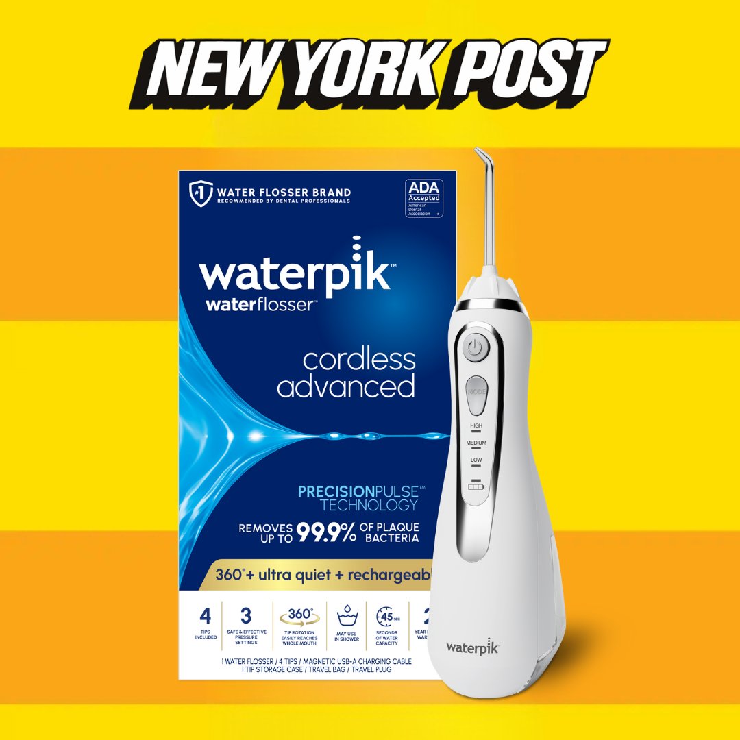 WATERPIK Cordless Advanced was featured in an article by the New York Post! The author highlights that Cordless Advanced “offers a convenient, ADA-approved solution for effective oral hygiene.” 🤩

@NYPost
Read the article here: ow.ly/Cp5K50VUc7t