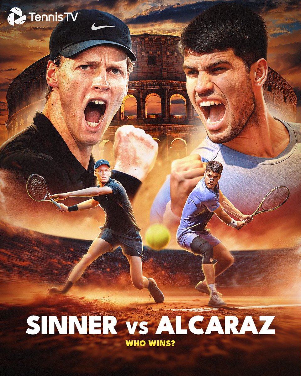 SINNER VS ALCARAZ: EPISODE XI ⚔️

For the first time *EVER* in a Masters 1000 final, it’s Jannik Sinner vs Carlos Alcaraz!!!

#IBI25