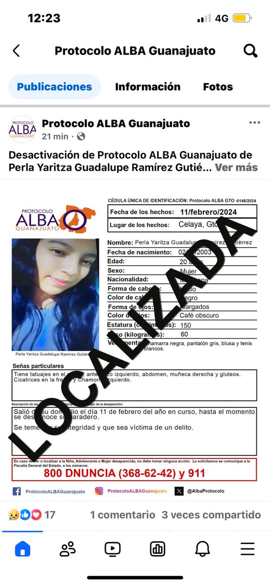Perla ya está con los suyos, llenos de tristeza, esperábamos que Perla regresará con vida, no fue así, es una chica más que se pierde por la falta de seguridad, que su muerte no quede impune , exigimos JUSTICIA PARA PERLA!! Ya basta de tanta maldad, hasta cuando, hasta cuántas???