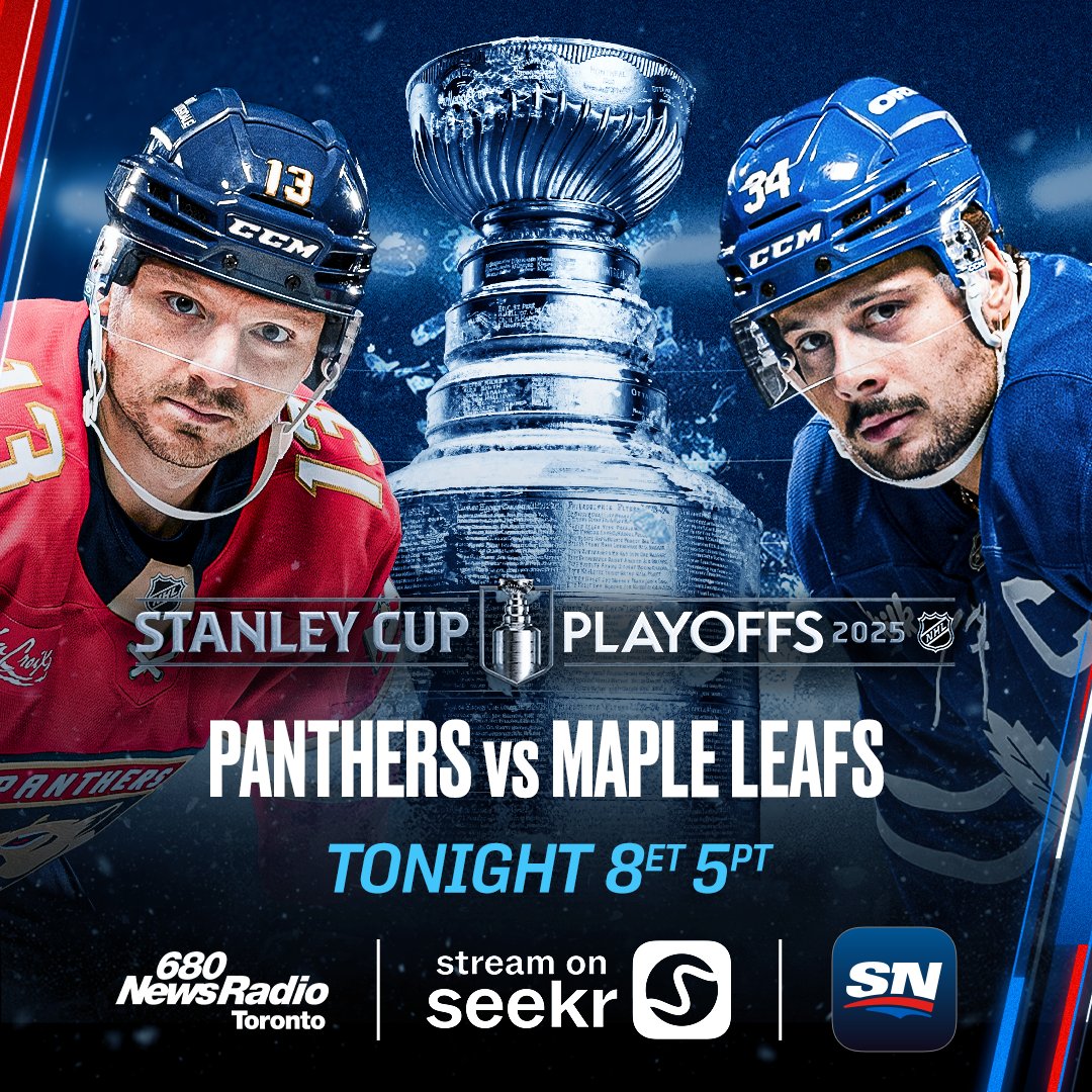 CityNewsTO's tweet photo. #ProgrammingNote: 680 @NewsRadioTO is airing Game 6 between the Maple Leafs and Panthers at 8 p.m.
Listen to our regular breaking news, traffic and weather on the Seekr app, smart speaker or online here: https://t.co/CXI44EC1jf
Regular 680 programming resumes after the game. https://t.co/j68z1CEShk