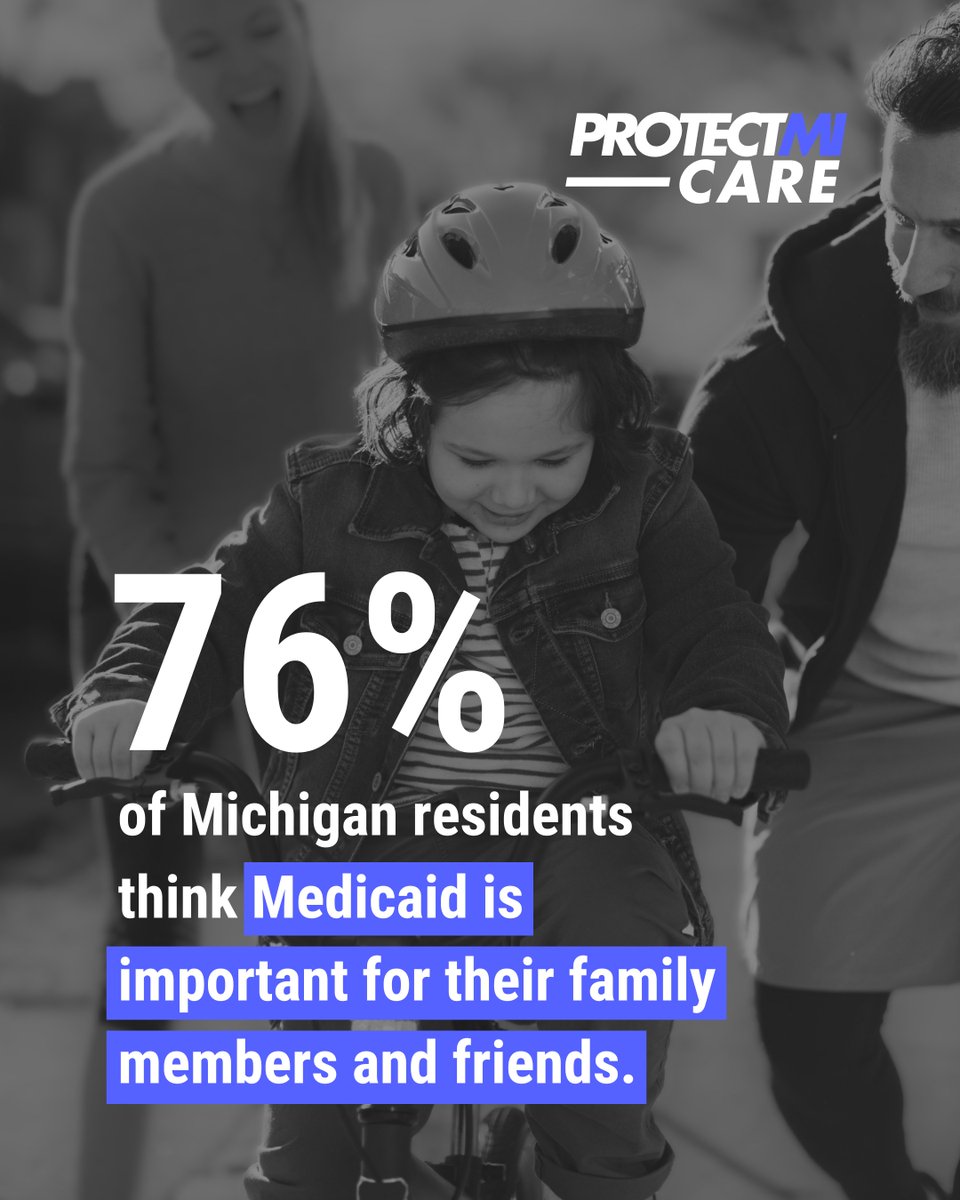 Imagine losing access to care just when you need it most. That’s the reality if Congress moves forward with Medicaid cuts.

Michiganders overwhelmingly say: protect or increase funding. Tell Congress to say NO to cuts: protectmicare.org/take-action/
