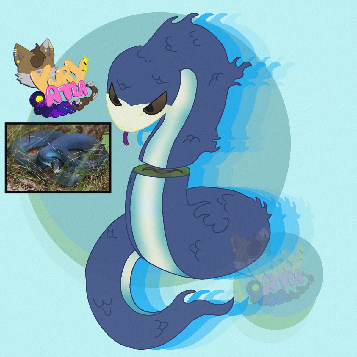 Yury_Atlas's tweet photo. A roleta decidiu meu desenho Cobra-corredora-azul + Fantasma #yuryatlas #furry #oc #artedigital #roleta #desafio https://t.co/K0ZOa33xQa