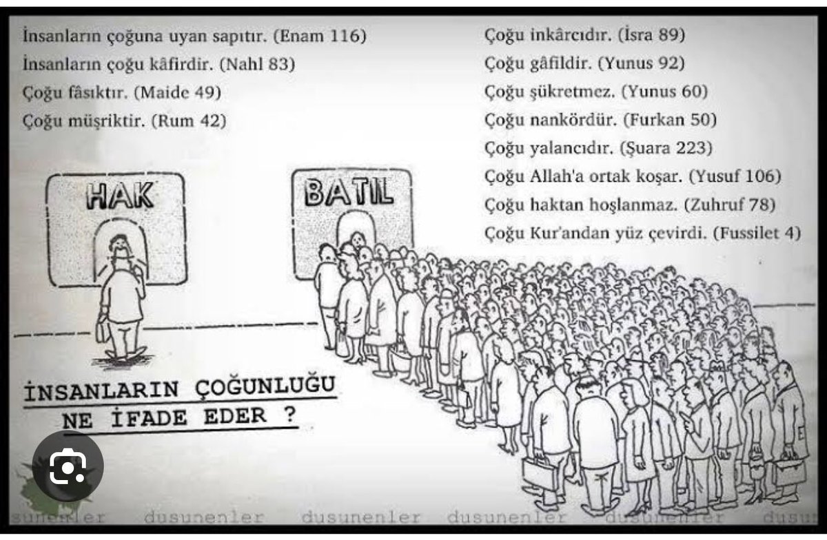 #Nariningerçekleri  Onların çoğunluğu zandan başkasına uymaz. Gerçekten zan ise, haktan hiçbir şeyi sağlayamaz. Şüphesiz Allah, onların işlemekte olduklarını bilendir.
Hud Suresi, 17. ayet:
Kalbi aklı gözü kulağı mühürlenenlerden olmaktan Allaha sığınanlar paylaşsın lütfen