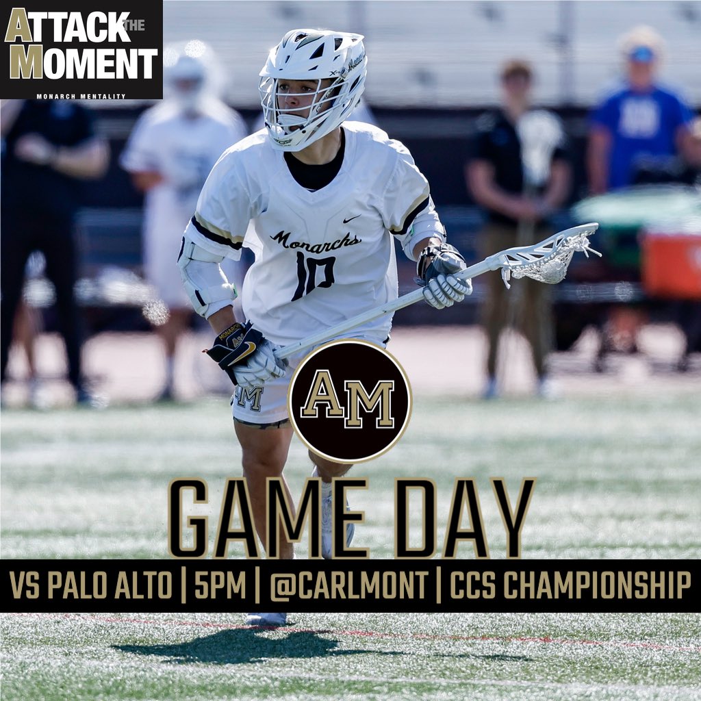 Men’s lacrosse is in the CCS championship game today at 5pm at Carlmont vs Palo Alto. #GoMonarchs