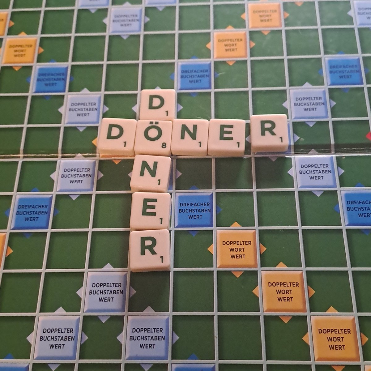 My wife and I just had the best possible opening in the history of Scrabble 🔥